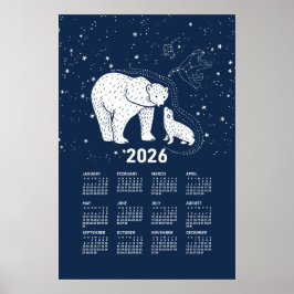 2026 Kalendern Poster Isbjörn Kyss