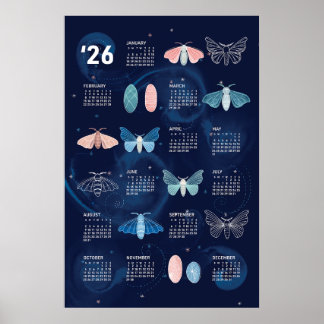 2026 Kalendern Poster Sidenmoth Galaxy