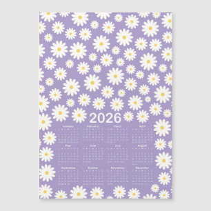 2026 Kalenderns Daisy blommar Mönster