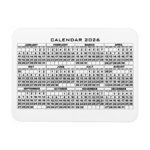 2026 Kalenderns Magnet White