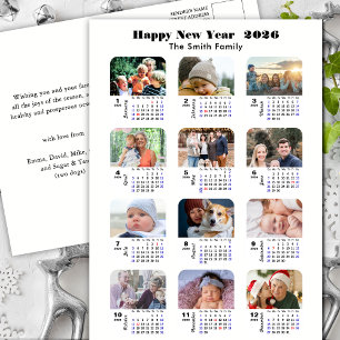 2026 Kalenderns moderna fotosamling i familjen - e Helg Vykort