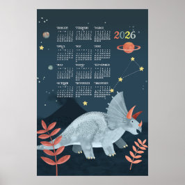 2026 Kalenderplanscher Triceratops Poster