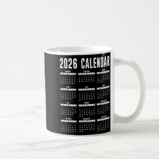 2026 Kalendert-shirt 26 Kalender 2026 Kaffemugg