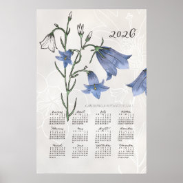 2026 Kalenderväggskalender Botanisk Blåklocka Poster