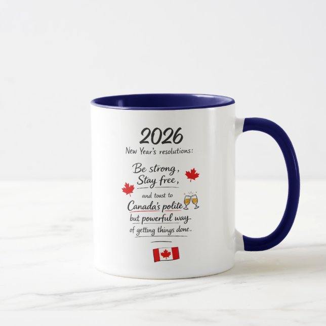 2026 kanadensisk nyårsresolution  mugg (Höger)