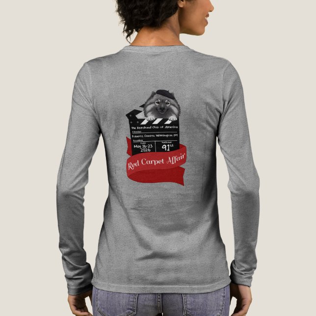 2026 Keeshond National Långärmad T-Shirt (Baksida)