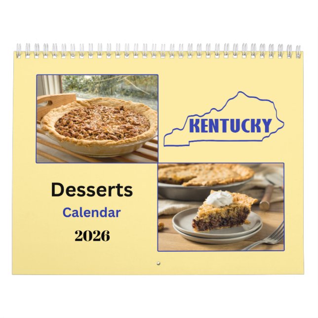 2026 Kentucky Desserts 12 Month Calendar Kalender (Omslag)