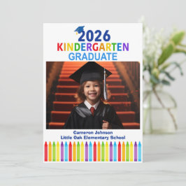 2026 Kindergarten Custom Kids Photo Graduation Meddelande