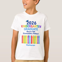 2026 Kindergarten Graduate Cute Crayon Custom Kids