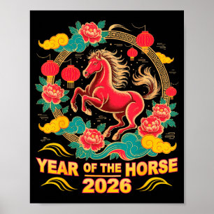 2026 Kinesiskt Lunärt Nyår 2026 Året för Häst Poster