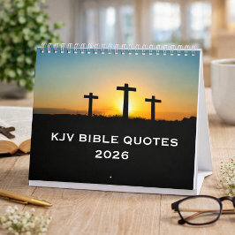 2026 KJV Bibelvers Tre Kors Kyrka Kalender