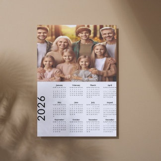 2026 Klassisk Fullt Bleed Calendar Fototryck