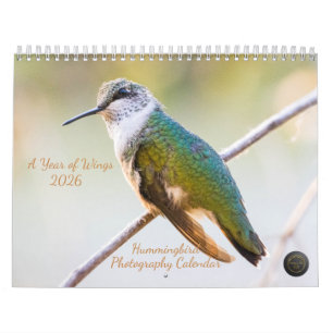 2026 Kolibri Fotografi: Ett år av vingar Kalender