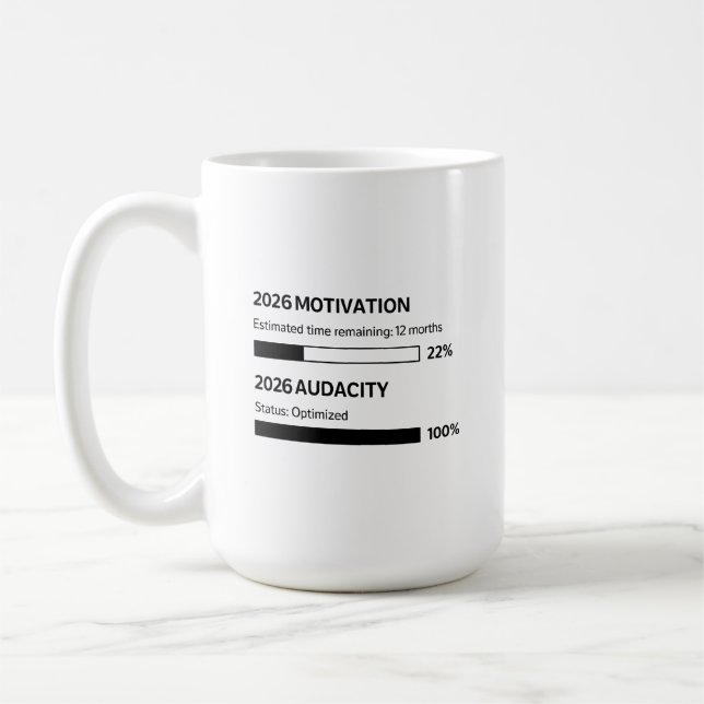 2026 Kommer Att Bli Mitt År Kaffemugg (Vänster)