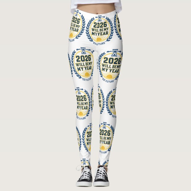 2026 Kommer Att Bli Mitt År Leggings (Framsida)