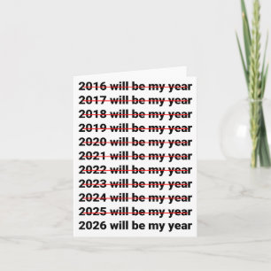 2026 Kommer Att Bli Mitt År Rolig Humor Nyårscitat Kort