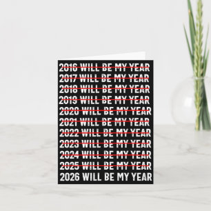 2026 Kommer Att Bli Mitt År Roligt Humor Nyårscita Kort