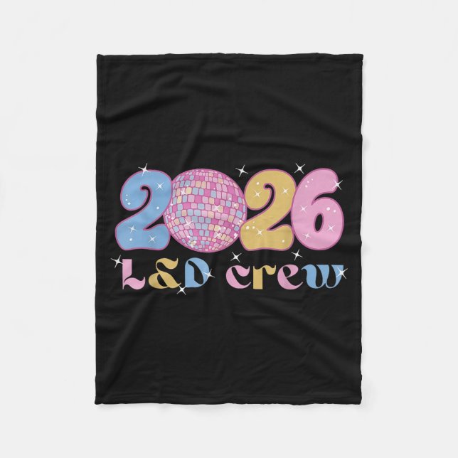 2026 L&amp;d Crew New Years Eve Labor And Delivery Fleecefilt (Framsidan)