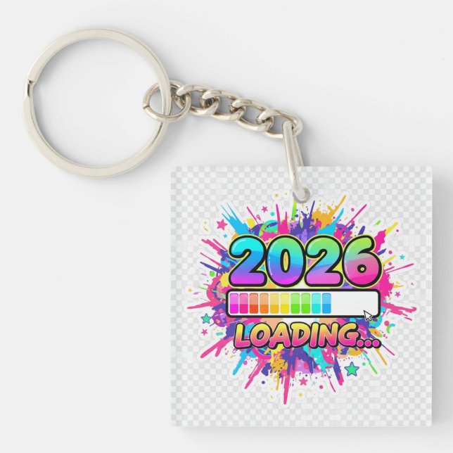 2026 Laddar... Framstegsfält Klistermärke (Framsidan)