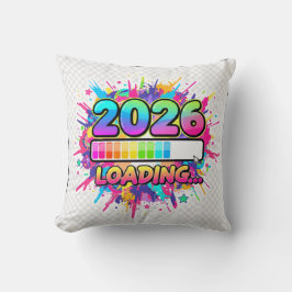 2026 Laddar... Framstegsfält Klistermärke Kudde