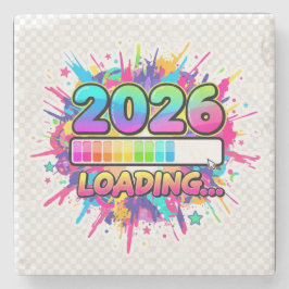 2026 Laddar... Framstegsfält Klistermärke Stenunderlägg