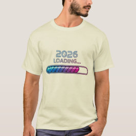2026 Laddar… – Futuristisk Neon Nyår T-Shirt