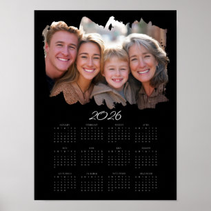 2026 Lägg till din foto-Fullt årskalender Poster