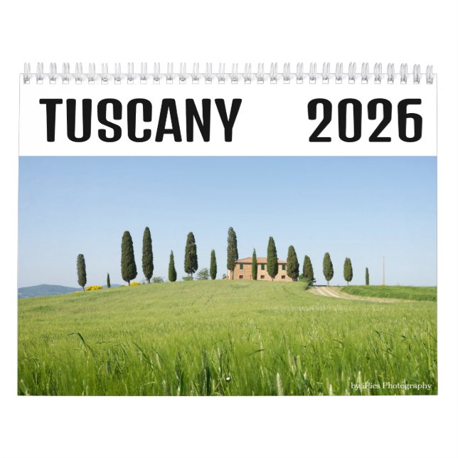 2026 landskapsfotografering från Toscana  Kalender (Omslag)