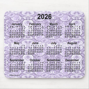 2026 Lila Calendar of Tiny Bubbles by Janz Musmatta
