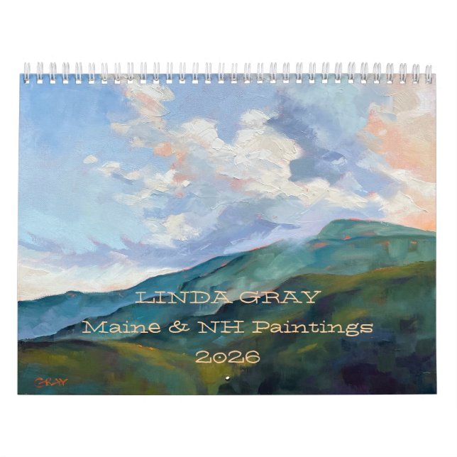 2026 Linda Grått Paintings of NH & ME Kalender (Omslag)