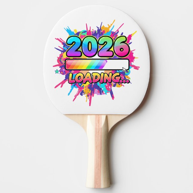 2026 Loading... Progress Bar Sticker Pingisracket (Framsidan)