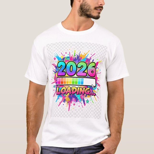 2026 Loading Progress Bar Sticker T Shirt (Framsida)