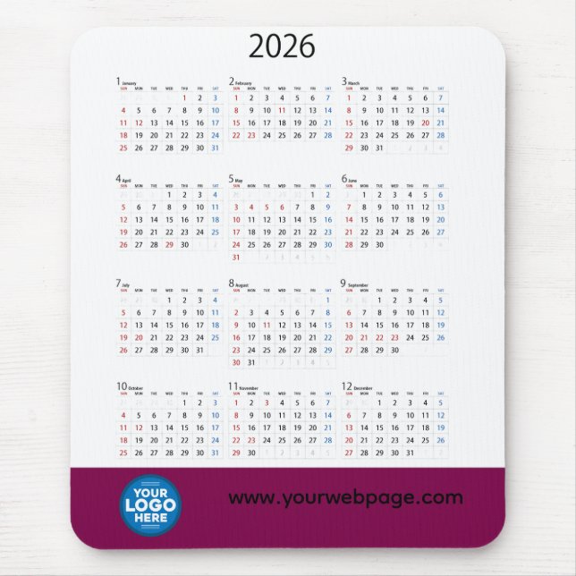2026 - Logotyp för kalender - mus Musmatta (Framsidan)