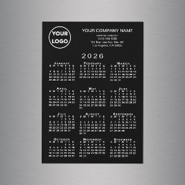 2026-Logotyp i kalendern - svart magnetkort