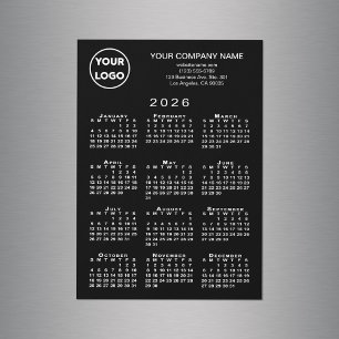 2026-Logotyp i kalendern - svart magnetkort