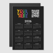 2026-Logotyp - QR-kod - Magnetkort för kalenderför