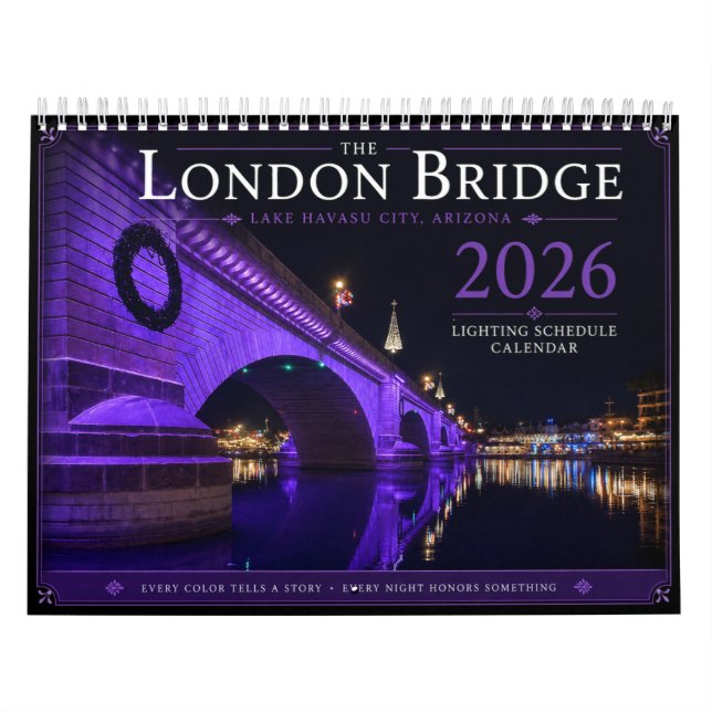 2026 London Bridge Belysnings Schema Kalender (Omslag)