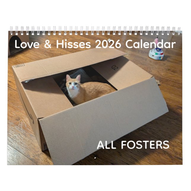 2026 Love & Hisses Calendar - ALL FOSTERS Kalender (Omslag)