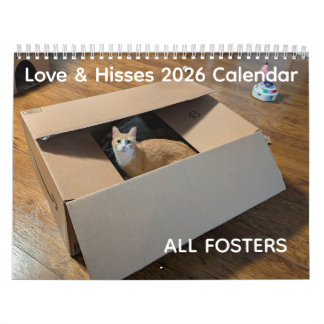 2026 Love & Hisses Calendar - ALL FOSTERS Kalender