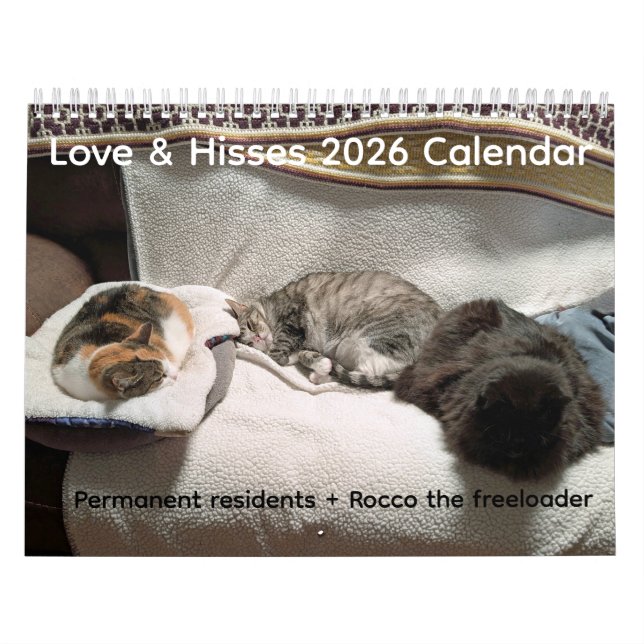 2026 Love & Hisses Calendar - Permanent Residents Kalender (Omslag)