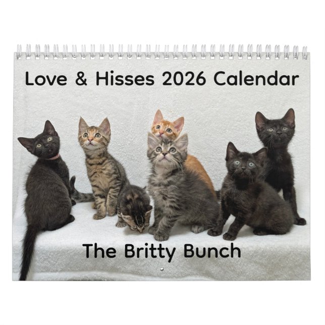 2026 Love & Hisses Calendar - the Britty Bunch Kalender (Omslag)