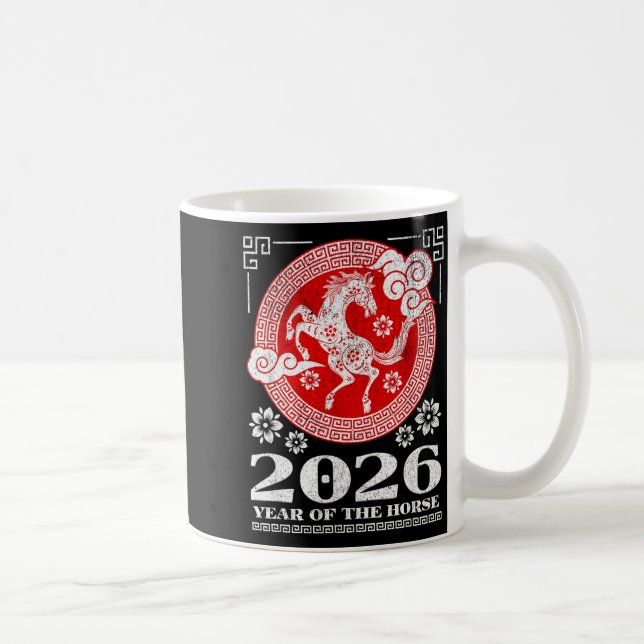 2026 Lunar Chinese New Year Fire Horse  Kaffemugg (Höger)