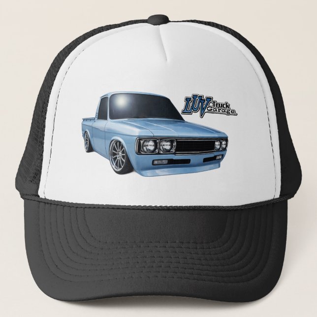 2026 Luv Truck Garage Trucker Hat with  Blue Luv Keps (Framsida)