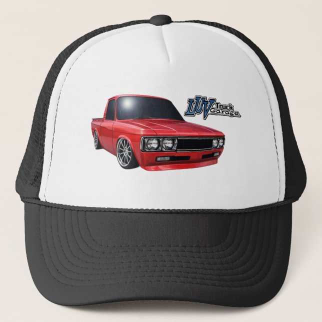 2026 Luv Truck Garage Trucker Hat with  Red Luv Keps (Framsida)
