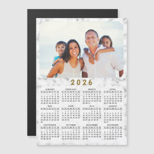 2026 Magnetisk kalender - vit foto