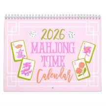 2026 Mahjong Tids Väggkalender