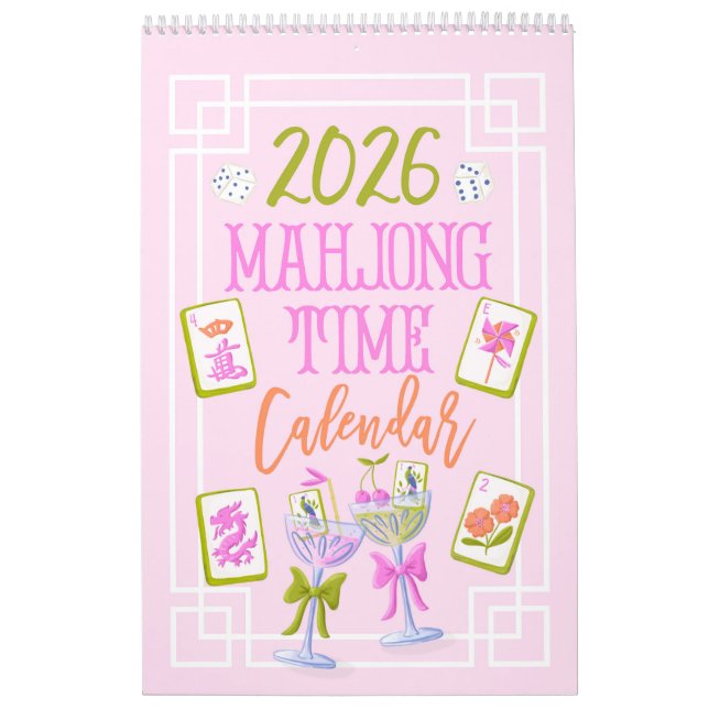 2026 Mahjong-tidsvägg  Kalender (Omslag)