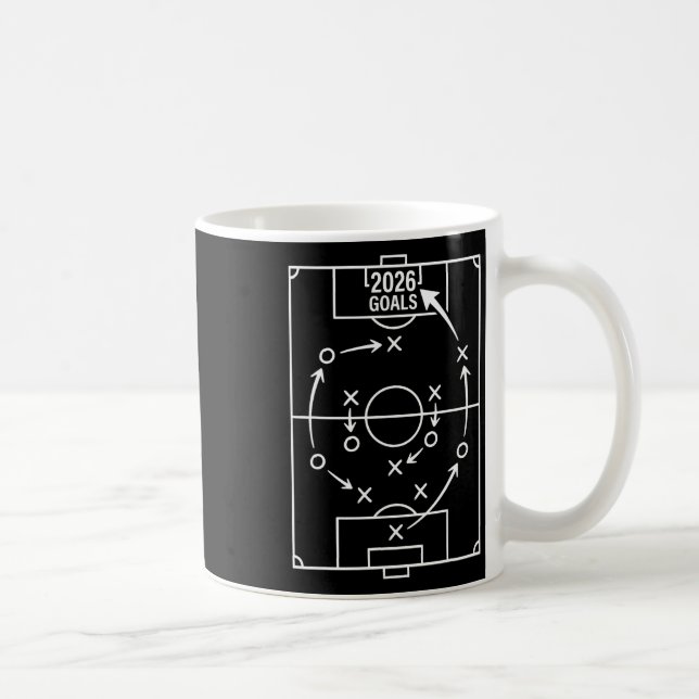 2026 Mål Fotboll Strategi  Kaffemugg (Höger)