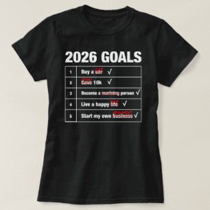 2026 Mål Rolig Lista Meme - Katt Glad Argument Hu T Shirt