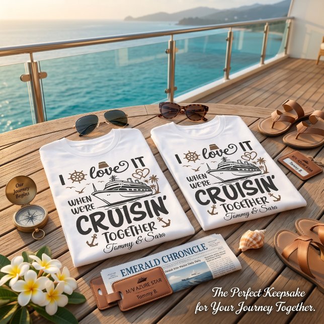 2026 Matchande Par Kryssnings Tröjor - Make Maka (Custom Matching Couples Cruise Shirts: Cruisin Together)